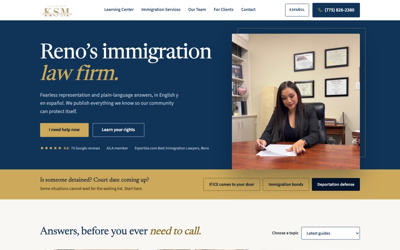 Preview of the new Monrreal Law homepage